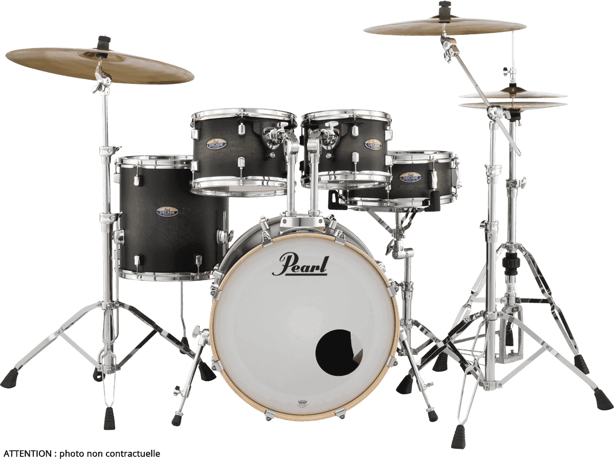 Pearl Decade Maple Stage 22 Satin Black Burst - Satin Black Burst - Batería acústica rock - Main picture