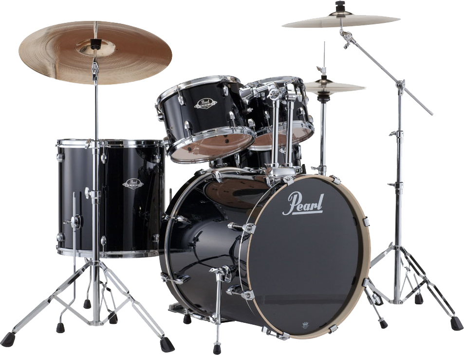 Pearl Exx725c31  Export  Standard 22  Jet Black - 5 Futs - Jet Black - Batería acústica estándar - Main picture