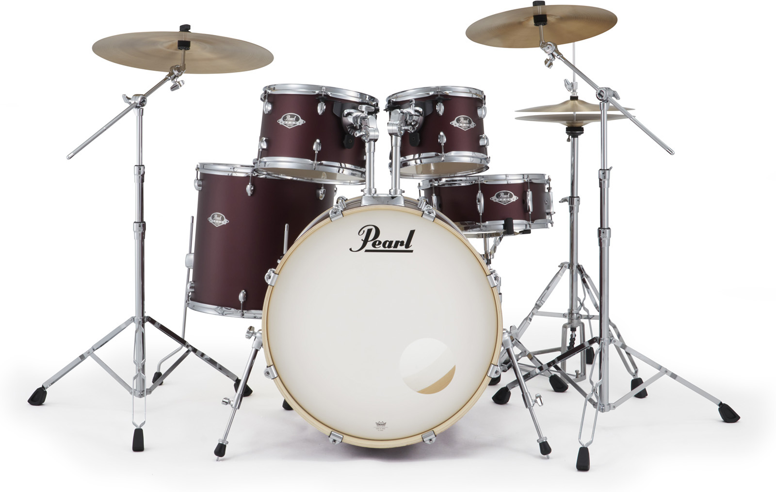 Pearl Export Rock 22'' - 5 FÛts - Satin Scarlet - Batería acústica fusion - Main picture
