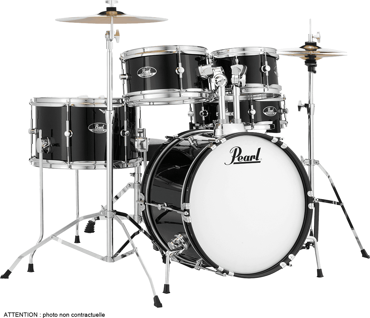 Pearl Kit Junior 16 - Jet Black - Batería acústica fusion - Main picture