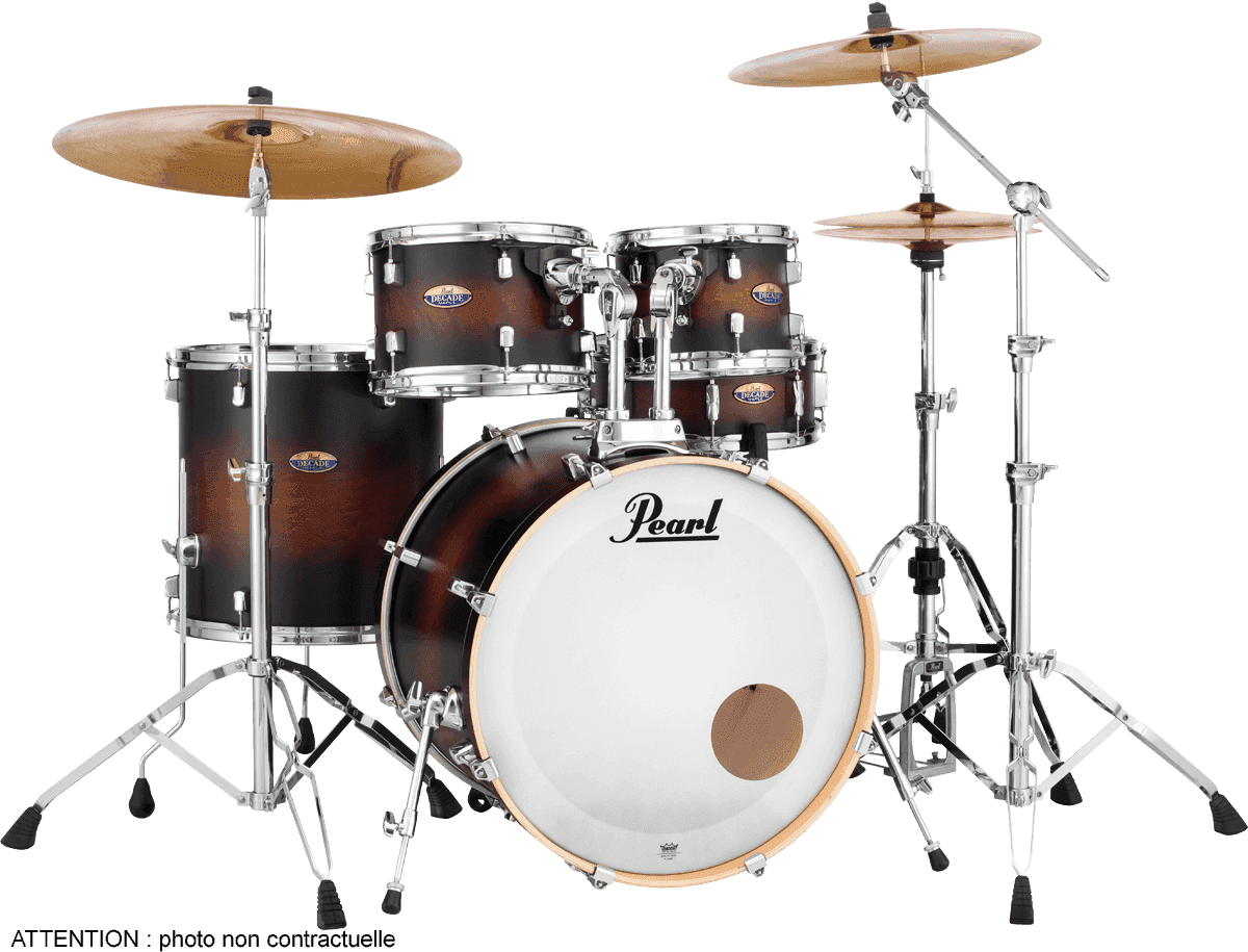 Pearl Ppa Dmp925sc-260 Decade Maple Rock 22 - Satin Brown Burst - Batería acústica fusion - Main picture