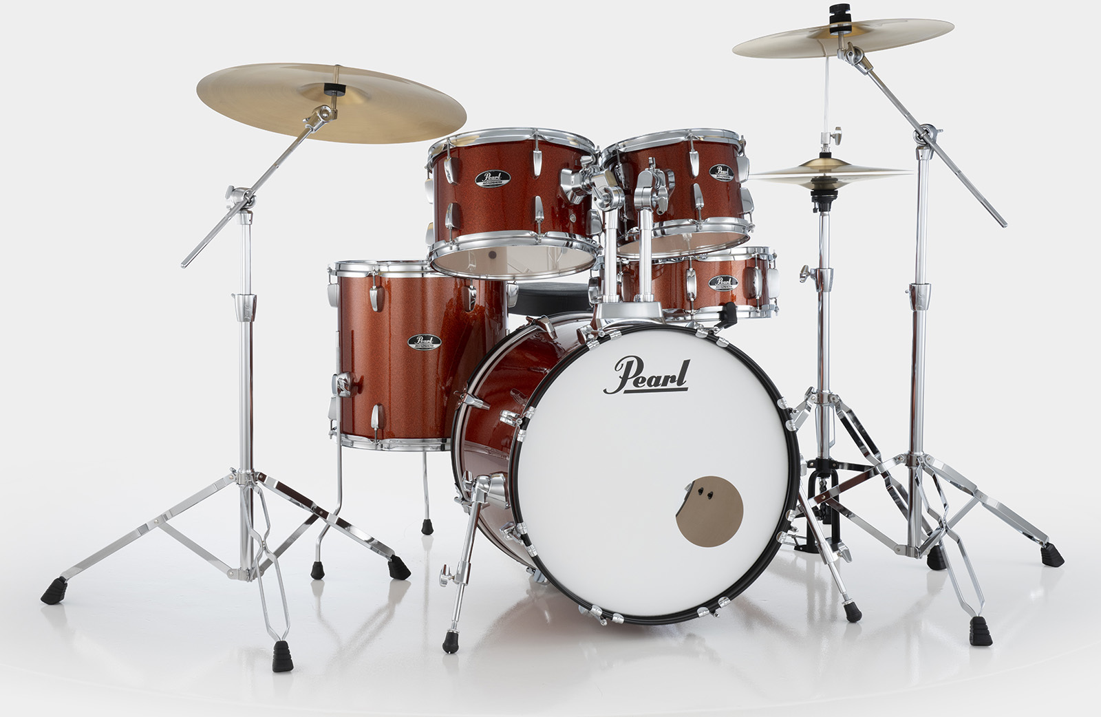 Pearl Roadshow Plus Fusion 20'' + Pack Sabian Solar 3 Cymbales - 5 FÛts - Burnt Orange Sparkle - Batería acústica fusion - Main picture