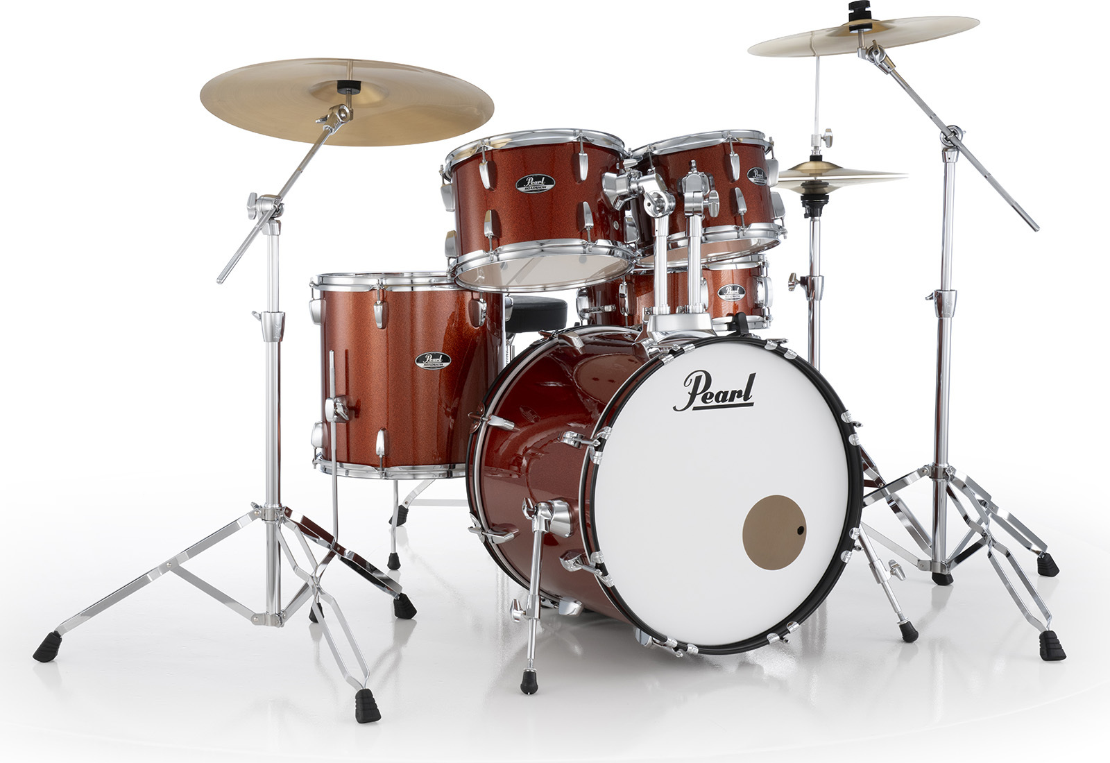 Pearl Roadshow Plus Rock 22'' + Pack Sabian Solar 3 Cymbales - 5 FÛts - Burnt Orange Sparkle - Batería acústica rock - Main picture