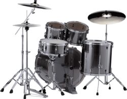 Batería acústica rock Pearl Export Rock 22 - 5 piezas - Smokey chrome