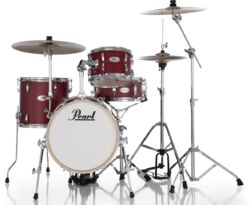 Batería acústica jazz Pearl Midtown 16 + Pack Hardware HWP-50S - 4 piezas - Matte red