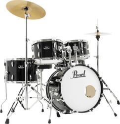 Batería acústica jazz Pearl Roadshow Junior 18 + Pack Sabian - 5 piezas - Jet black