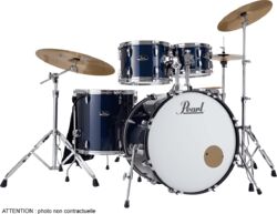 Batería acústica rock Pearl Roadshow Rock + Pack B-50 + Set Sabian Solar - Royal Blue Metallic