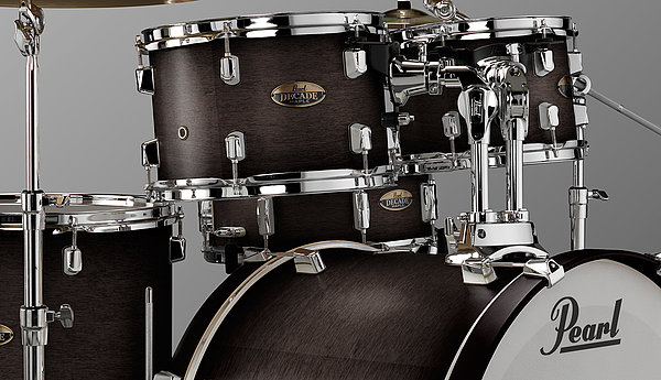 Pearl Decade Dmp905c Erable Fusion 20 5 Futs - Satin Black Burst - Batería acústica fusion - Variation 1