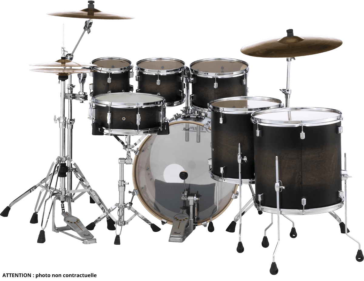 Pearl Decade Maple Stage 22 Satin Black Burst - Satin Black Burst - Batería acústica rock - Variation 2