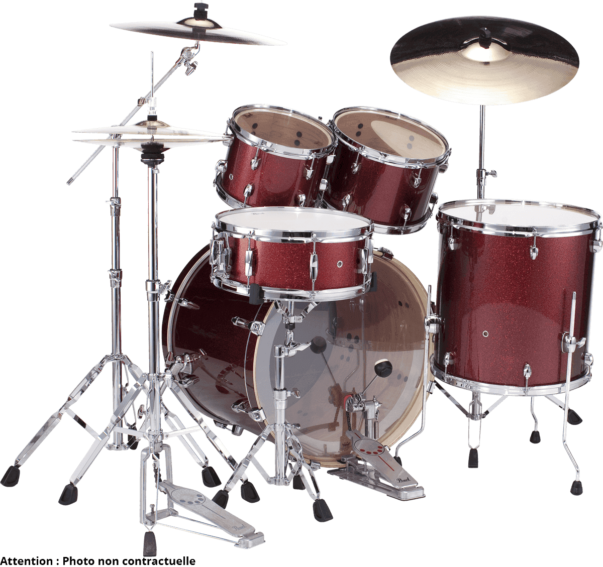 Pearl Exx725brc-704 Export Standard - Black Cherry Glitter - Batería acústica estándar - Variation 2