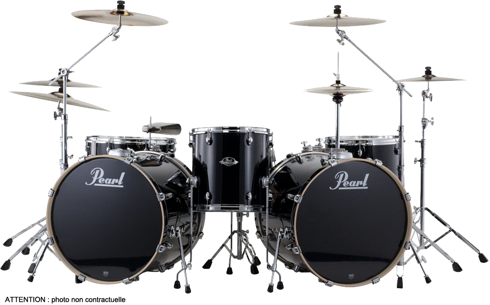 Pearl Exx725c31  Export  Standard 22  Jet Black - 5 Futs - Jet Black - Batería acústica estándar - Variation 1