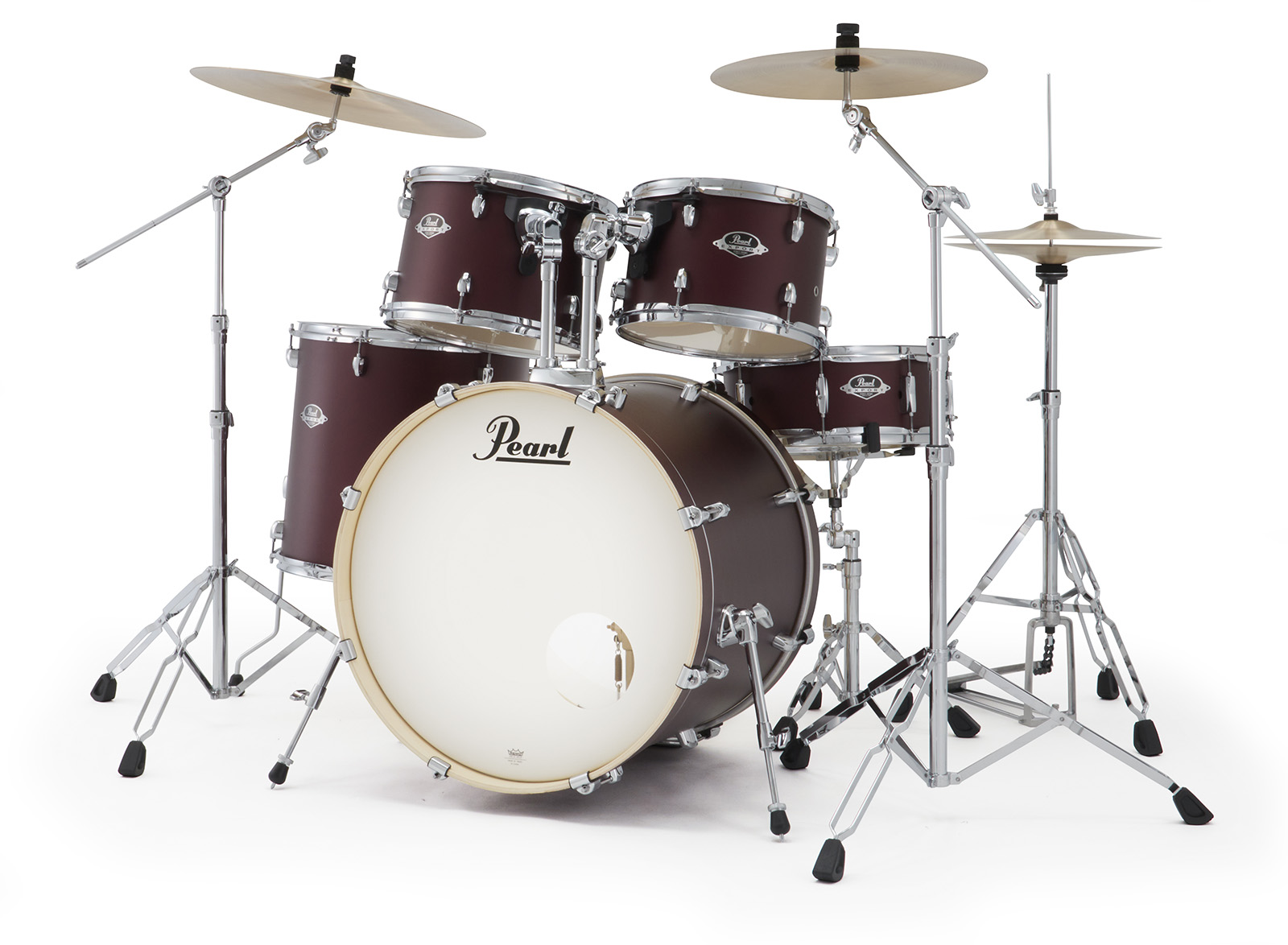 Pearl Exx725nbrc-864 Export Standard 22 - Satin Scarlet - Batería acústica estándar - Variation 1