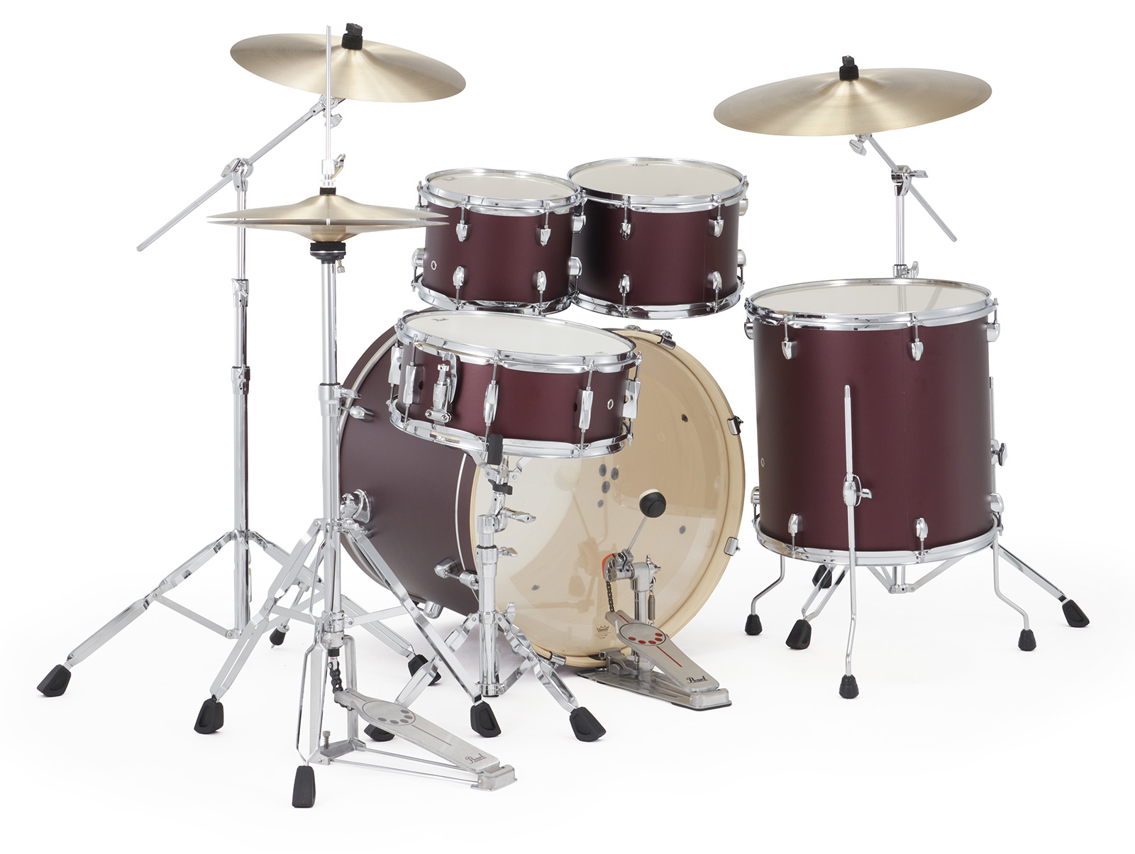 Pearl Exx725sbrc-864 Export Rock 22 - Satin Scarlet - Batería acústica rock - Variation 1