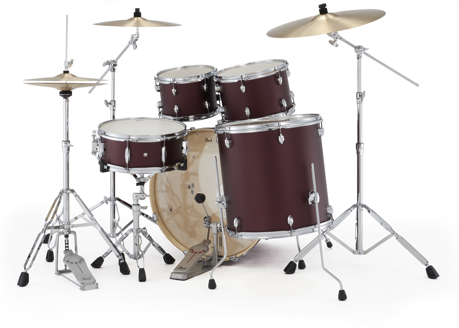 Pearl Exx725sbrc-864 Export Rock 22 - Satin Scarlet - Batería acústica rock - Variation 2