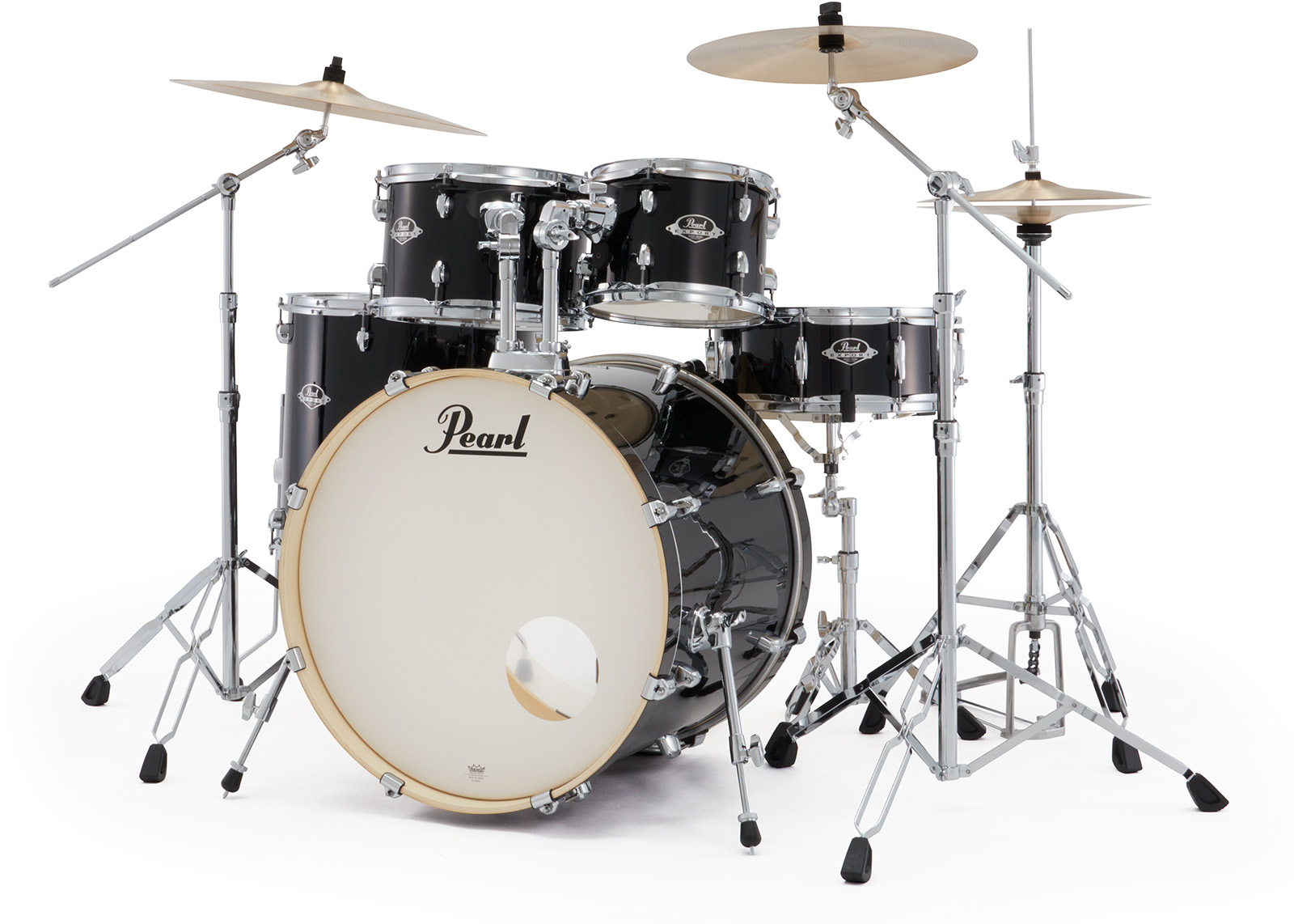 Pearl Exx725snbrc-31 Export Rock 22 - Jet Black - Batería acústica rock - Variation 1