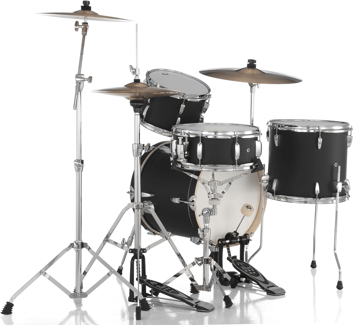 Pearl Kit Midtown Jazette 4 Futs - Matte Black - Batería acústica jazz - Variation 1