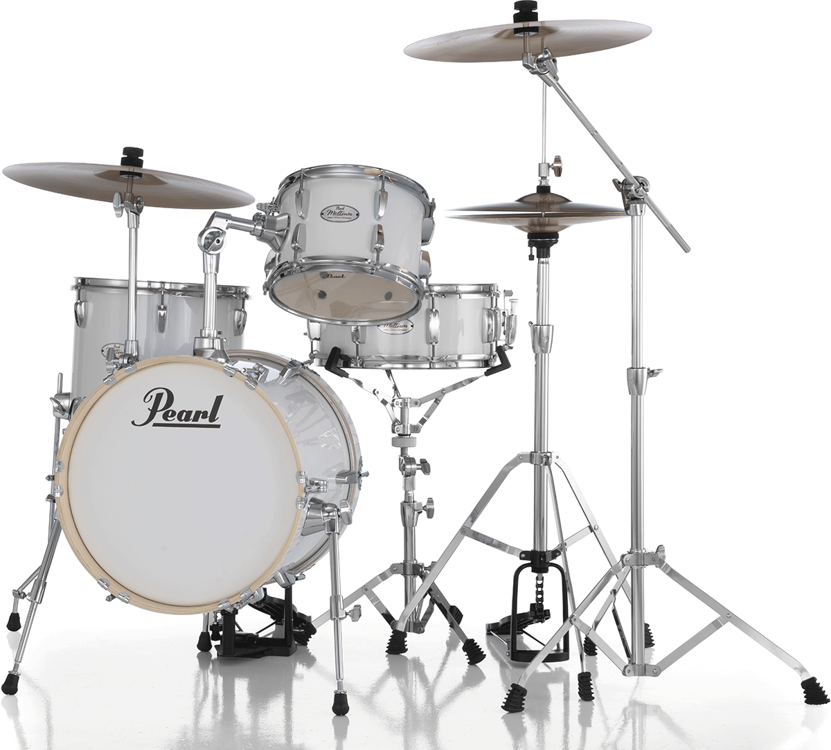 Pearl Kit Midtown Jazette 4 Futs - Pure White - Batería acústica jazz - Variation 1