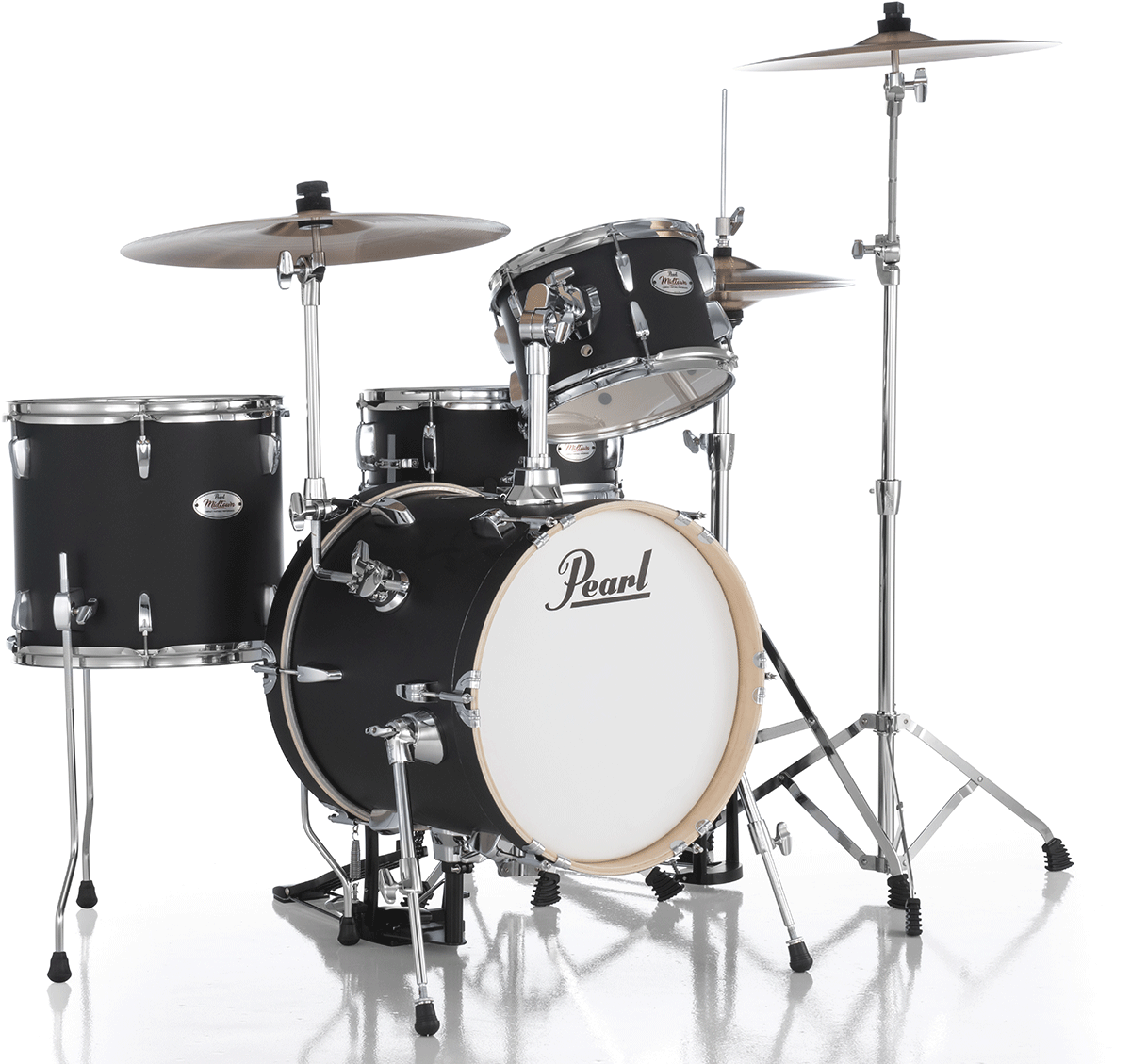 Pearl Kit Midtown Jazette 4 Futs - Matte Black - Batería acústica jazz - Variation 2