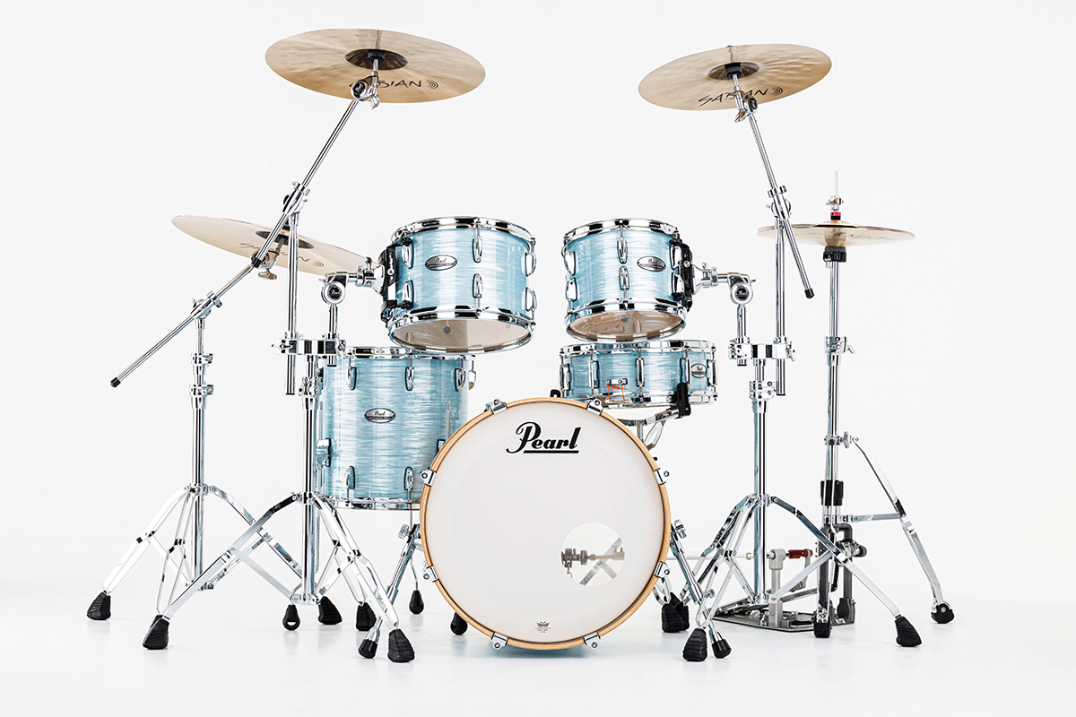 Pearl Pmx904xpc-414 Fusion 20 Pouces - 4 FÛts - Ice Blue Oyster - Batería acústica fusion - Variation 1