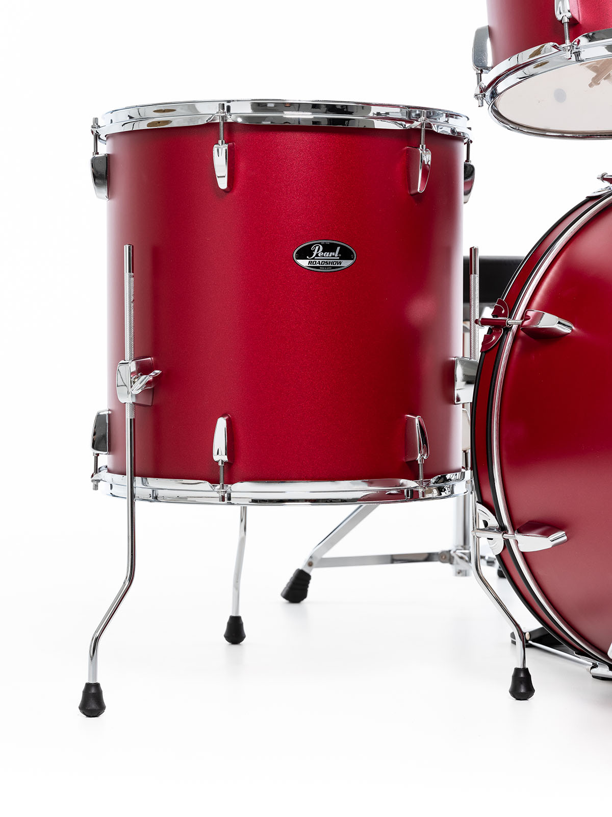 Pearl Roadshow Fusion 20 + B-50 + Ride 20 Matte Red - Matte Red - Batería acústica fusion - Variation 4