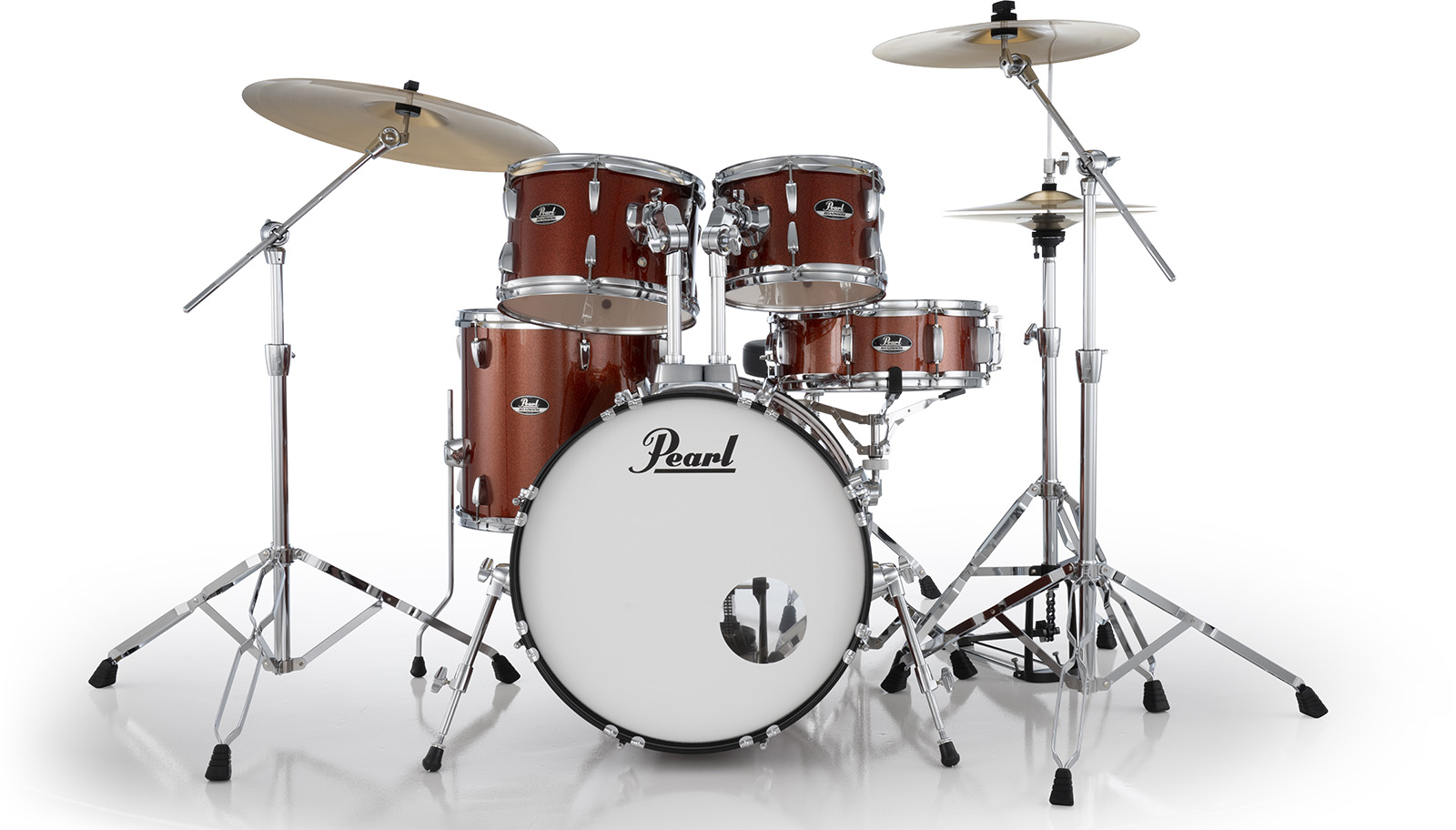 Pearl Roadshow Plus Fusion 20'' + Pack Sabian Solar 3 Cymbales - 5 FÛts - Burnt Orange Sparkle - Batería acústica fusion - Variation 3