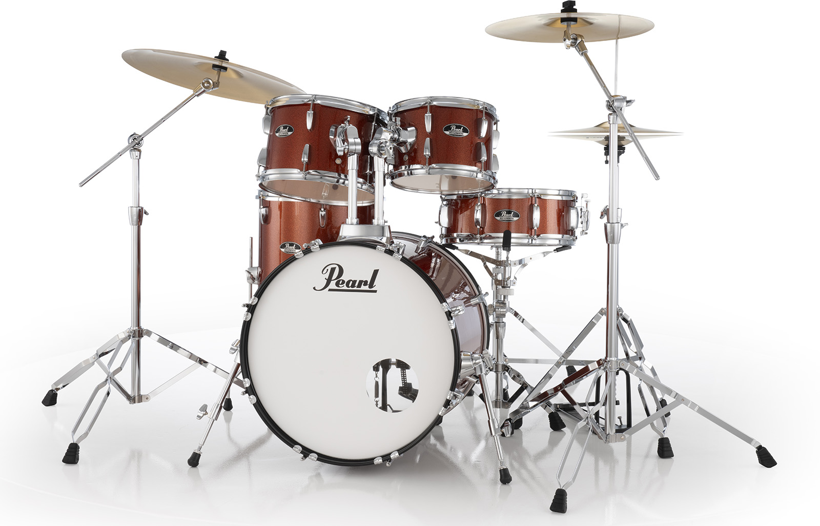 Pearl Roadshow Plus Rock 22'' + Pack Sabian Solar 3 Cymbales - 5 FÛts - Burnt Orange Sparkle - Batería acústica rock - Variation 3