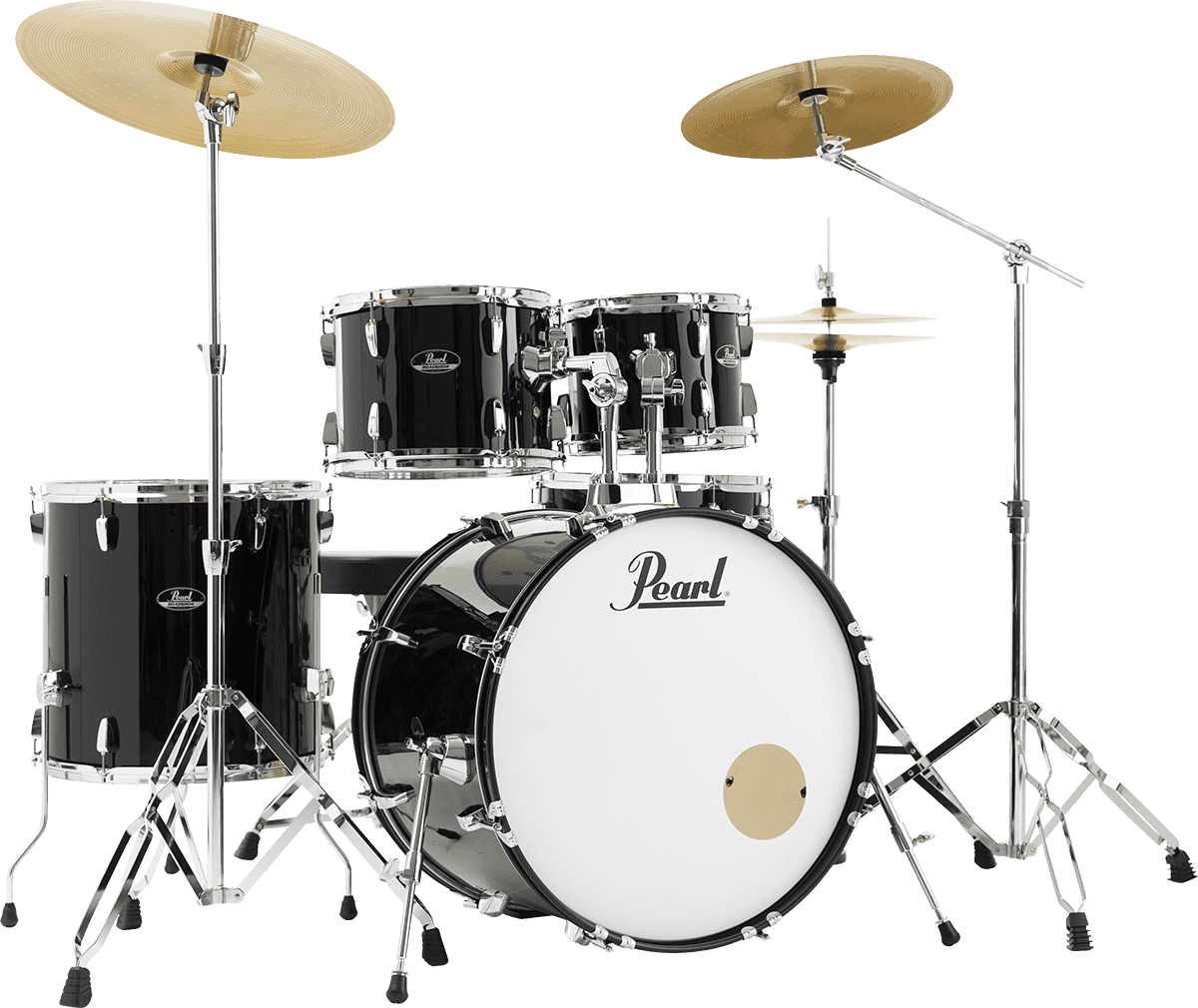 Pearl Roadshow Plus Rock 22'' + Pack Sabian Solar 3 Cymbales - 5 FÛts - Jet Black - Batería acústica rock - Variation 1