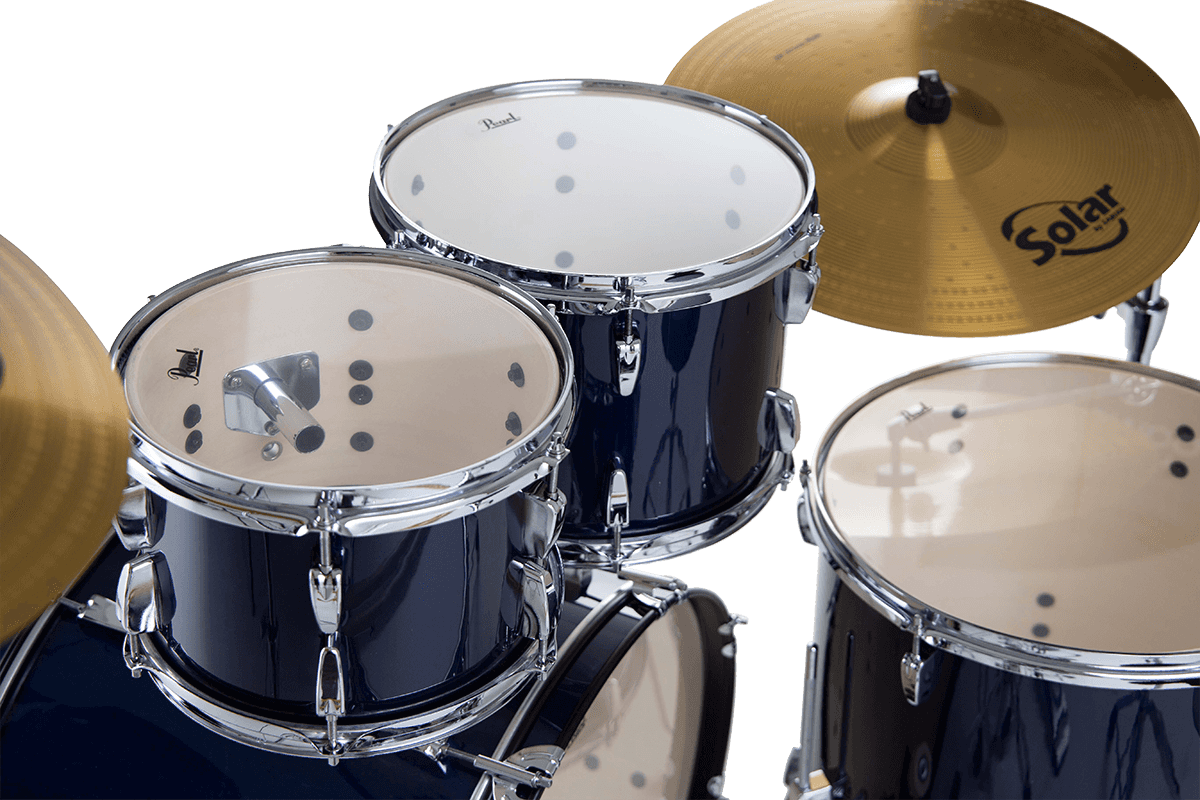 Pearl Roadshow Rock + B-50 + Pack Sabian Solar - Royal Blue Metallic - Batería acústica rock - Variation 3