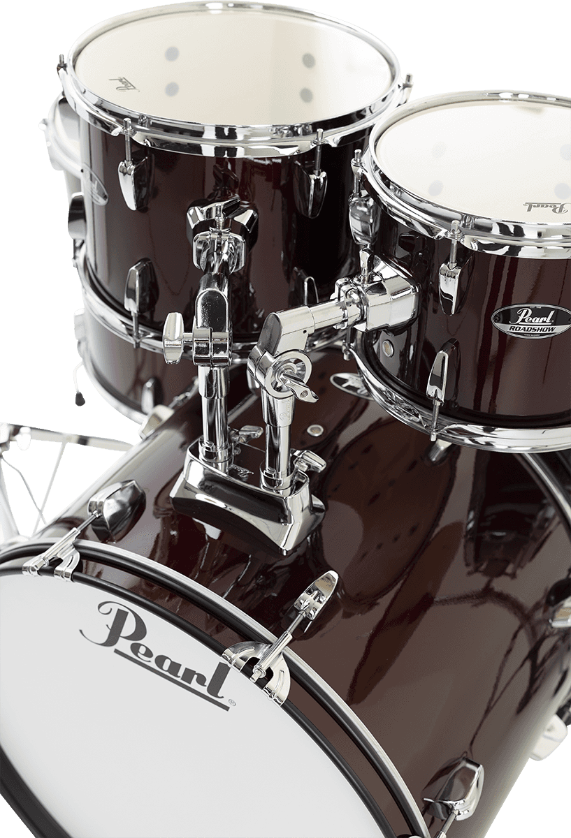 Pearl Rock 22 5 Futs + Pack Sabian Solar - Red Wine - Batería acústica rock - Variation 3