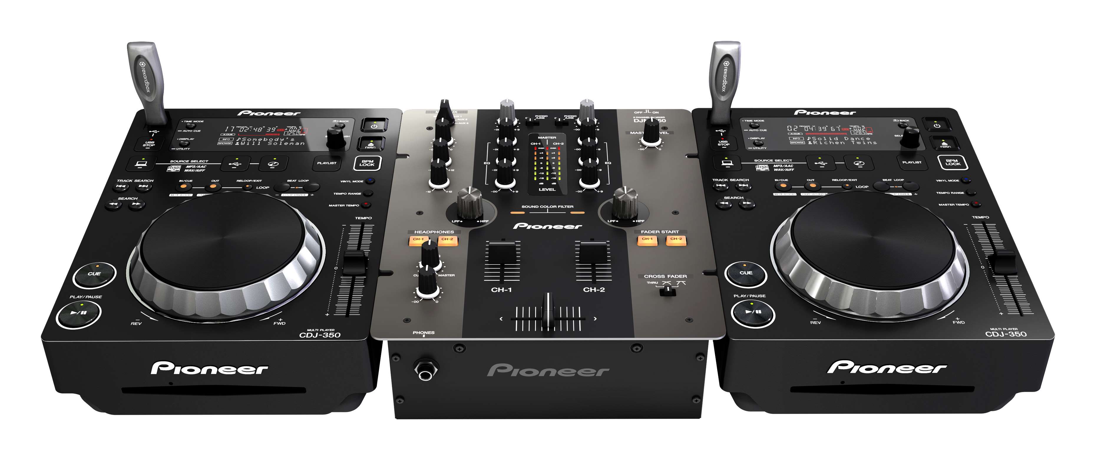 Pioneer Dj 2 Cdj350k 1 Djm250kk  Hdj500t  Flight Orange - DJ Sets - Variation 1