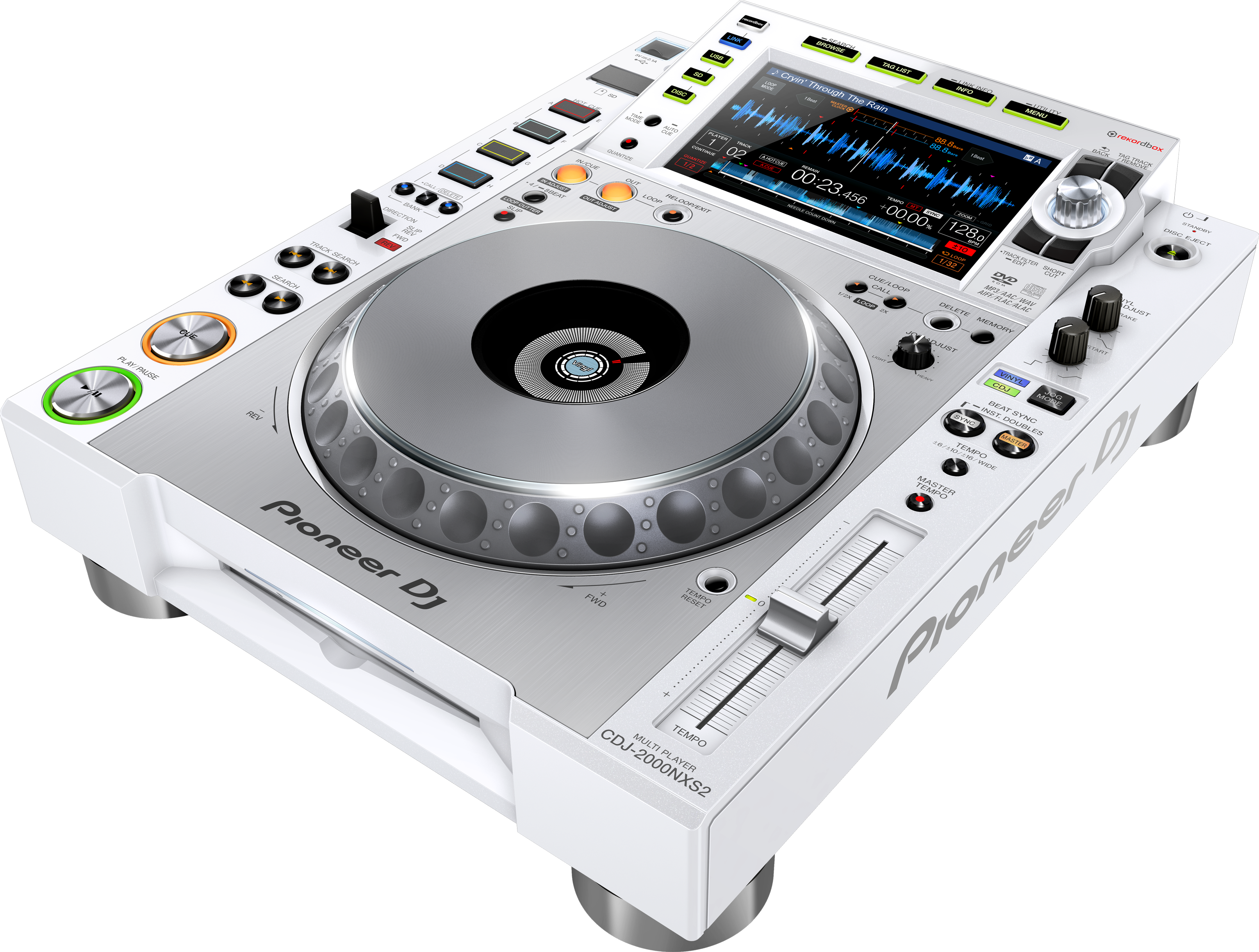 Pioneer Dj Cdj-2000nxs2-white - - Plato MP3 & CD - Main picture