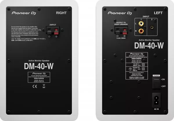 Monitor de estudio activo Pioneer dj DM-40-W - la pareja
