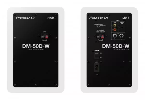 Monitor de estudio activo Pioneer dj DM-50D-W - la pareja