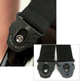 D'addario 50ctpl00 Lock Woven Cotton Guitar Strap 50mm Black - Correa - Variation 1