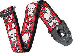 Joe Satriani Woven Planet Lock Guitar Strap Up In Flames