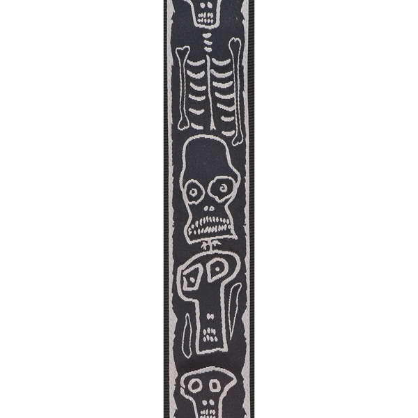 Planet Waves Joe Satriani Skull N Bones Woven Lock Signature Guitar Strap - Correa - Variation 2