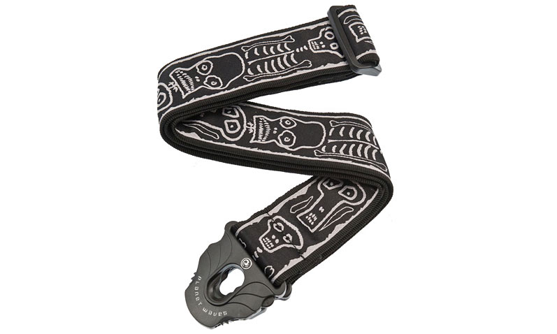 Planet Waves Joe Satriani Skull N Bones Woven Lock Signature Guitar Strap - Correa - Variation 1