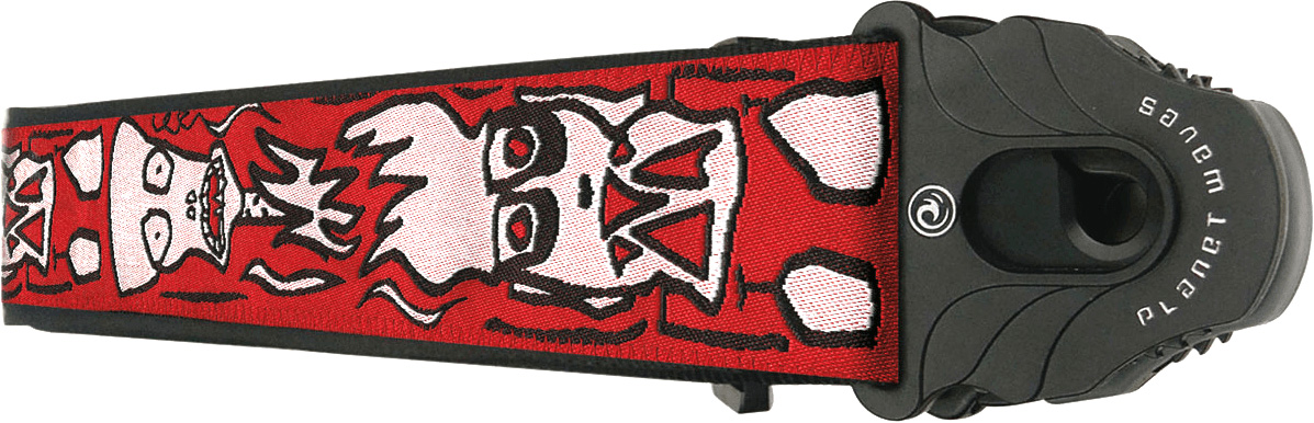 Planet Waves Joe Satriani Up In Flames Woven Lock Signature Guitar Strap - Correa - Variation 1