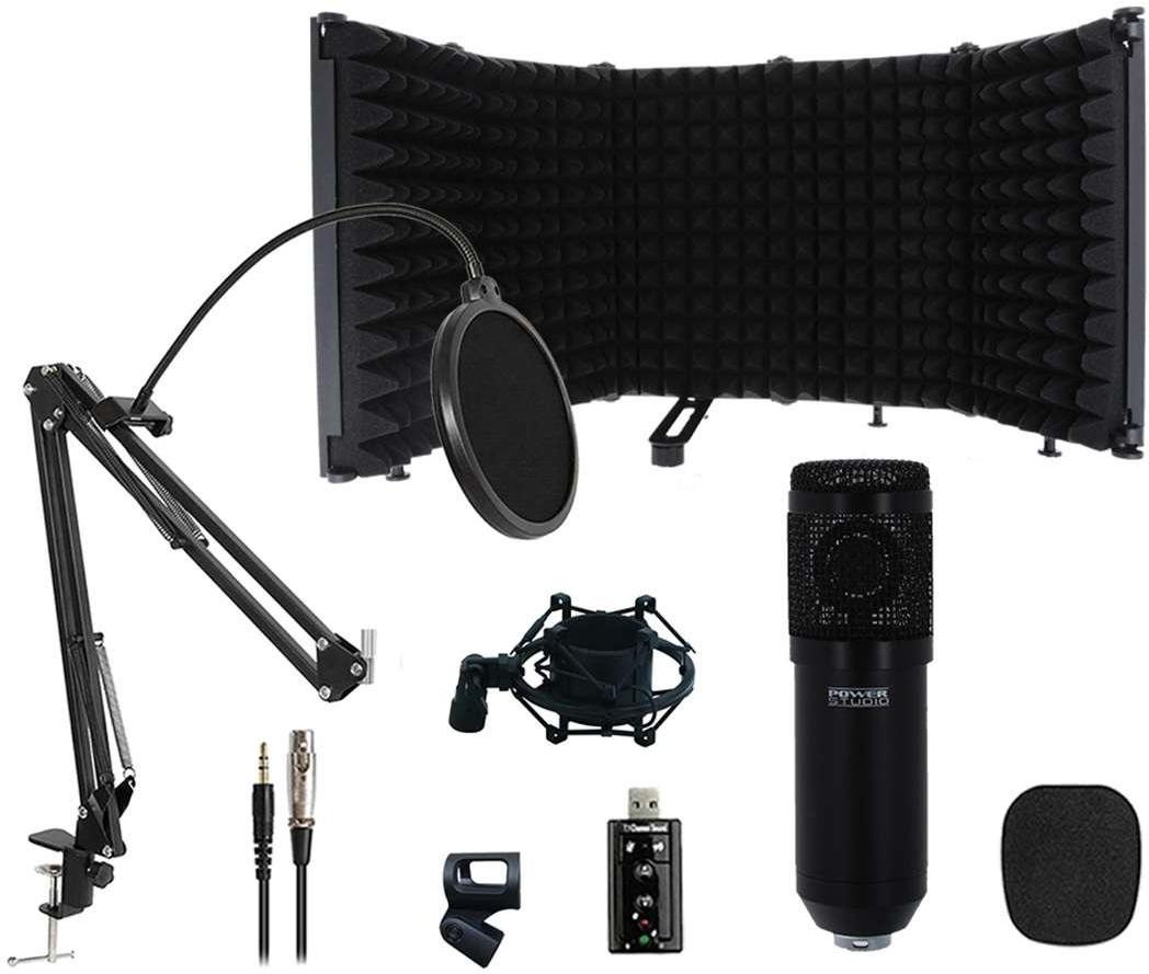 Pack de micrófonos con soporte Power studio VIBE d1 XLR RF