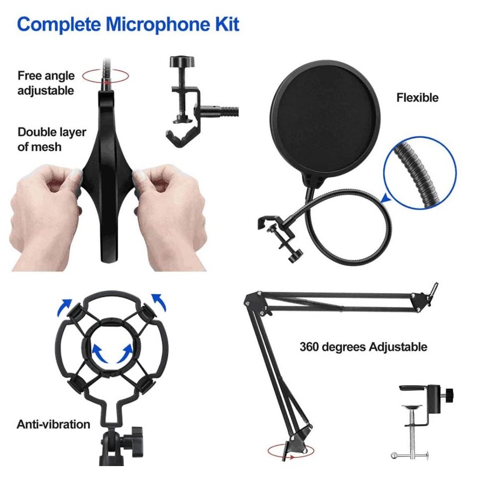 Power Studio Vibe D1 Xlr Rf - Pack de micrófonos con soporte - Variation 4