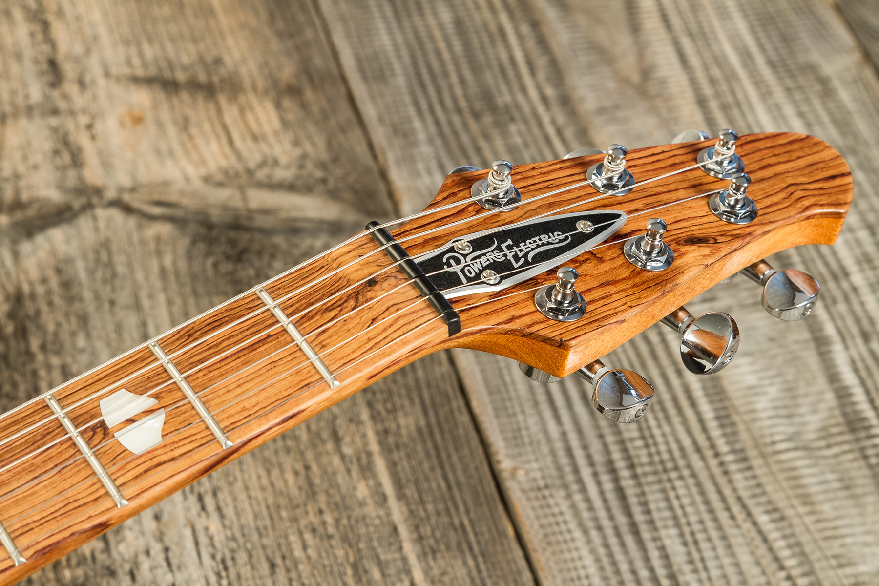 Powers Electric A-type 2s Ff42 Trem Mn #a449 - Cabernet Red - Guitarra electrica retro rock - Variation 8