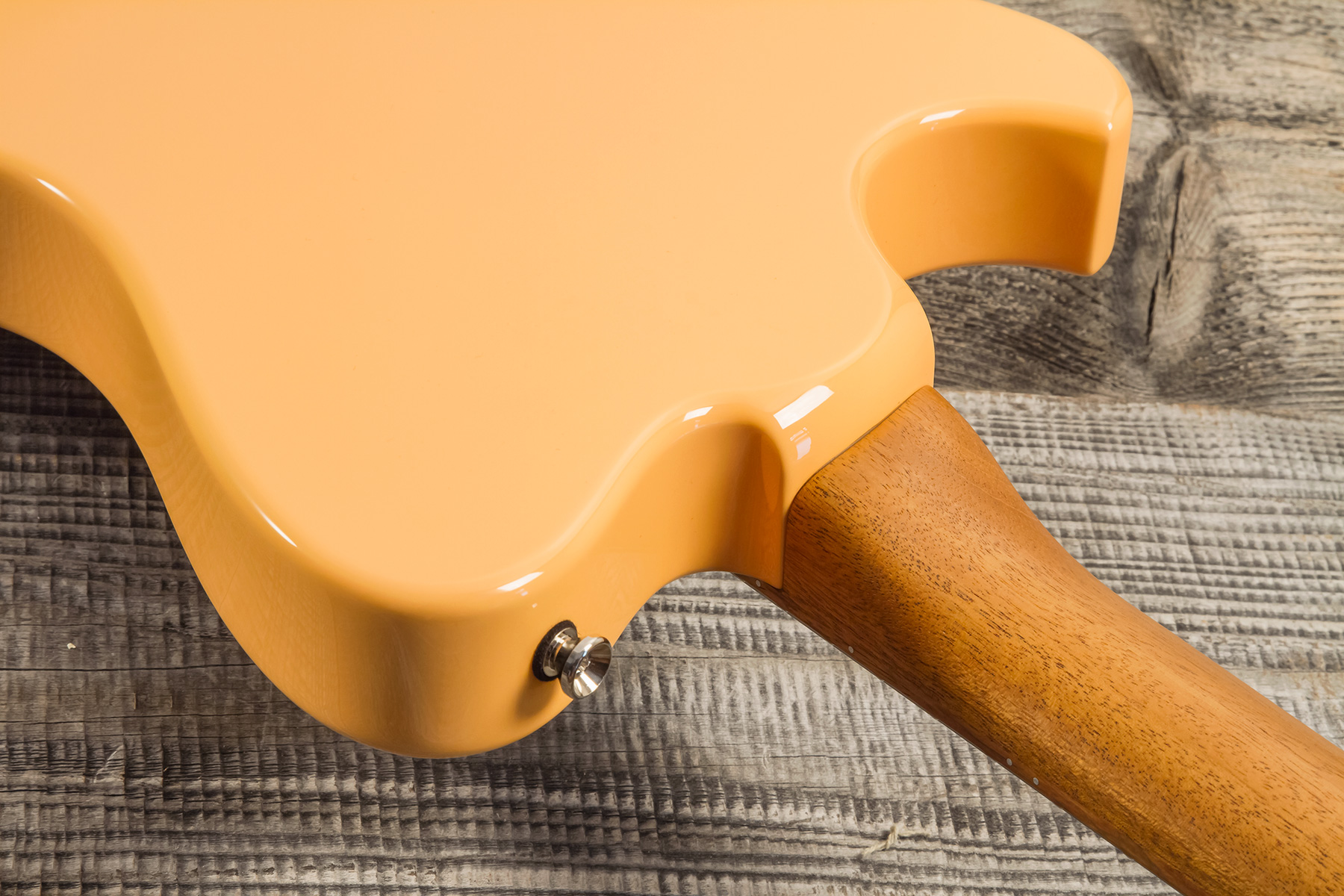 Powers Electric A-type 2s Pf42 Ht Mn #a428 - Creamsicle - Guitarra electrica retro rock - Variation 6