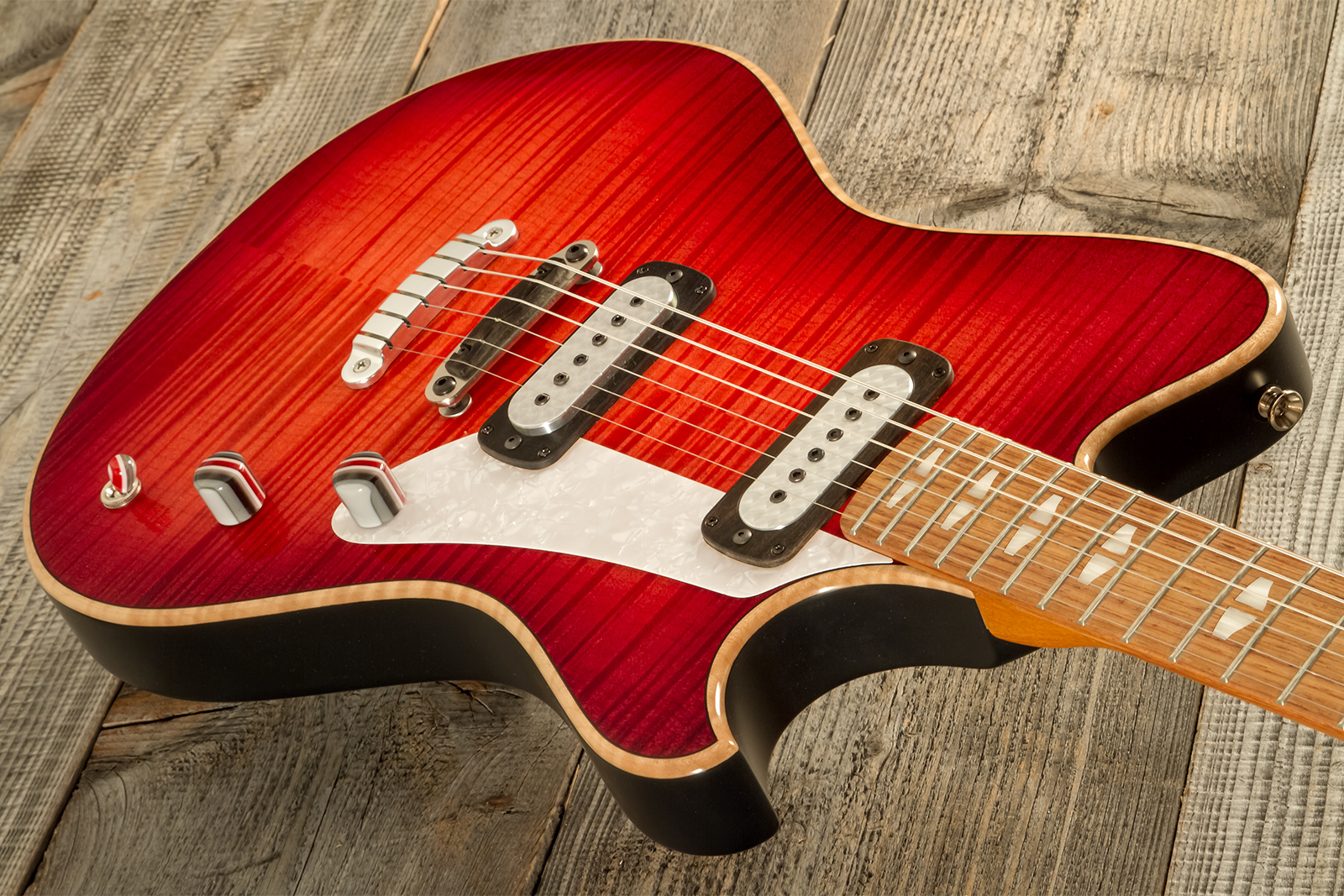 Powers Electric A-type Hardtail 2s Ff42 Ht Rw #a420 - Cosmo Red - Guitarra electrica retro rock - Variation 2