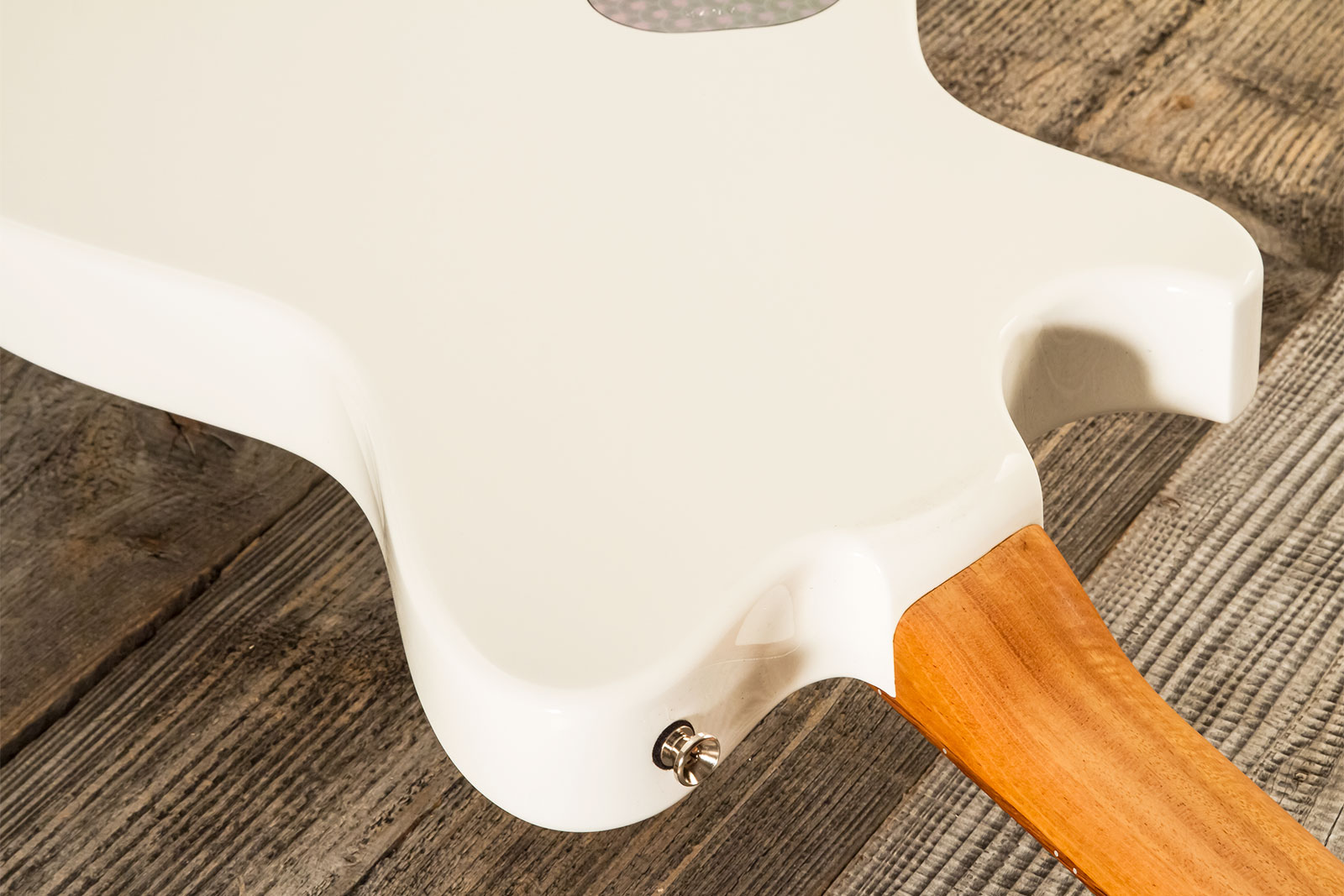 Powers Electric A-type Pf42 Vibrato 2s Trem Rw #a672 - Moonlight White - Guitarra electrica retro rock - Variation 9