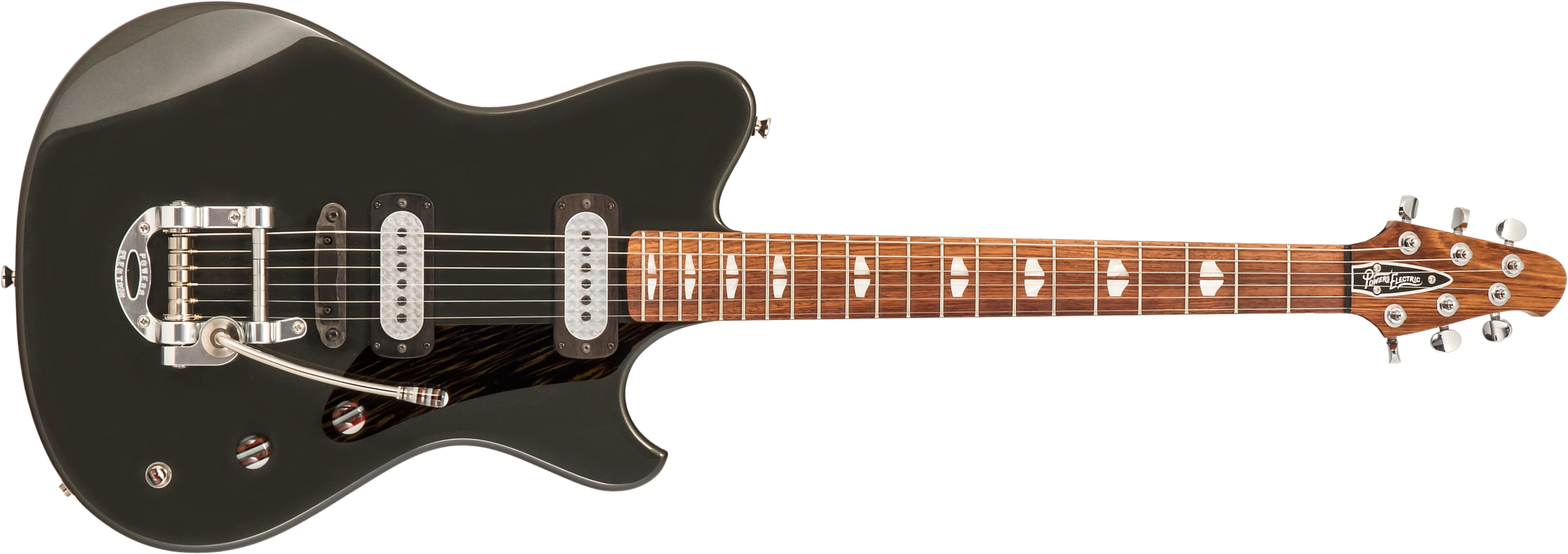 Powers Electric A-type 2s Ff42 Trem Mn #a393 - Onyx Green Metallic - Guitarra electrica retro rock - Main picture