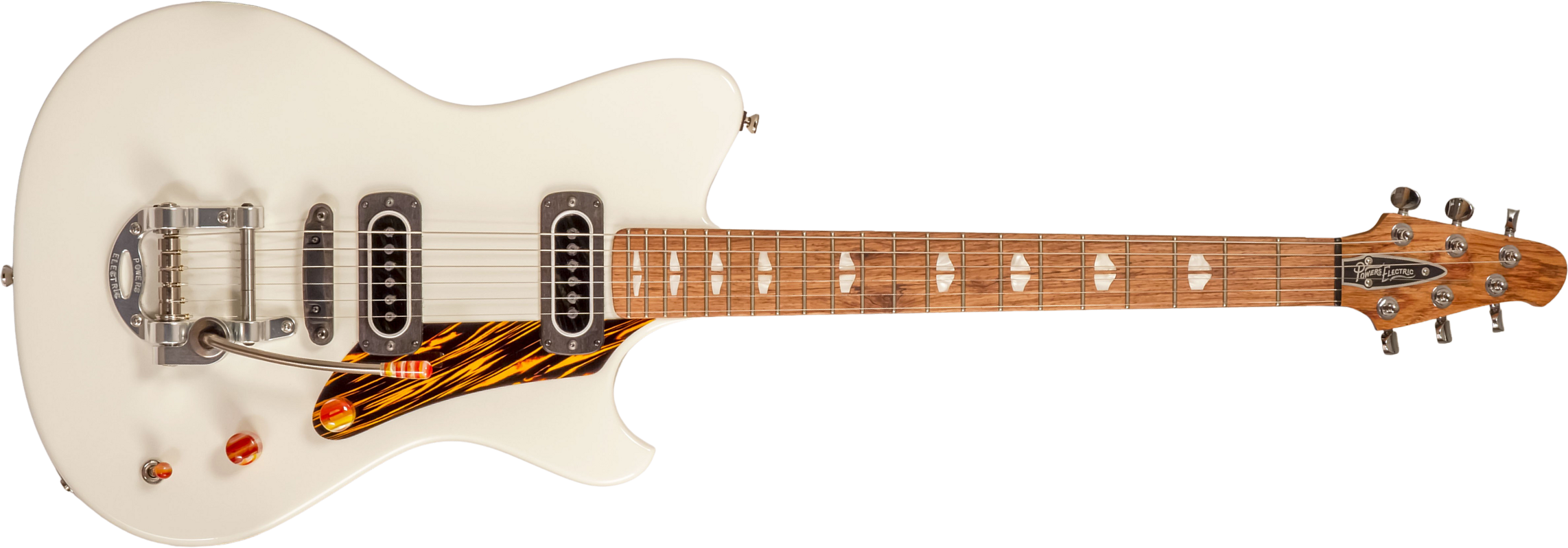 Powers Electric A-type Pf42 Vibrato 2s Trem Rw #a672 - Moonlight White - Guitarra electrica retro rock - Main picture