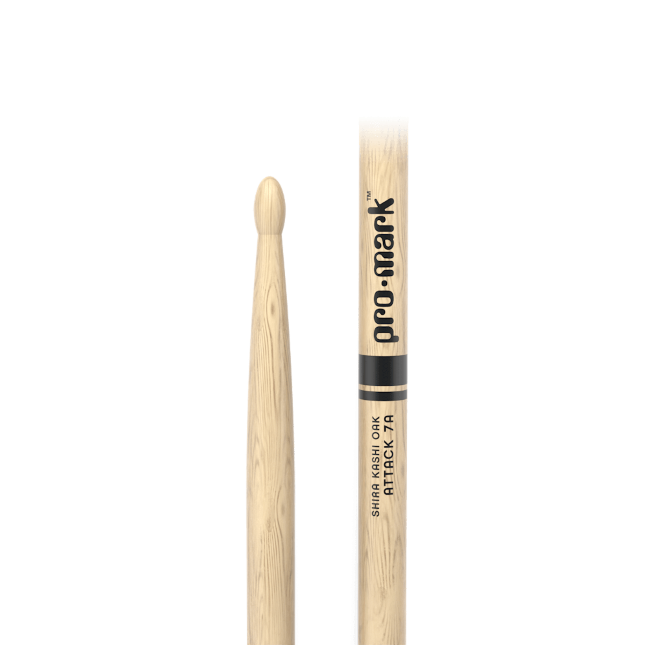 Pro Mark Classic Attack 7a Shira Kashi Oak Drumstick, Oval Wood Tip - Baquetas para batería - Variation 3
