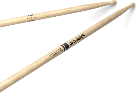 Pro Mark Classic Attack 7a Shira Kashi Oak Drumstick, Oval Wood Tip - Baquetas para batería - Main picture