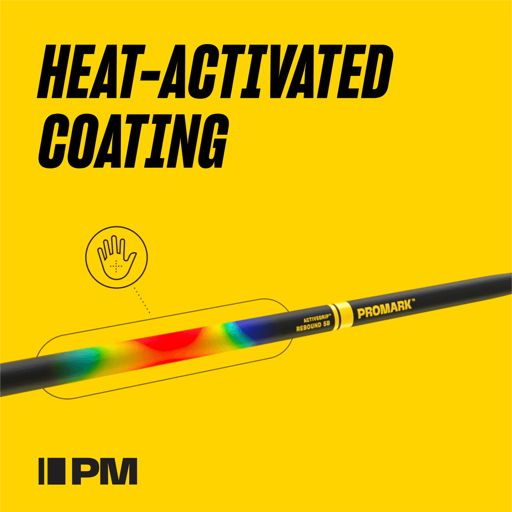 Pro Mark R5abag Rebound 5ab Activegrip Hickory Drumstick, Acorn Wood Tip - Baquetas para batería - Variation 2