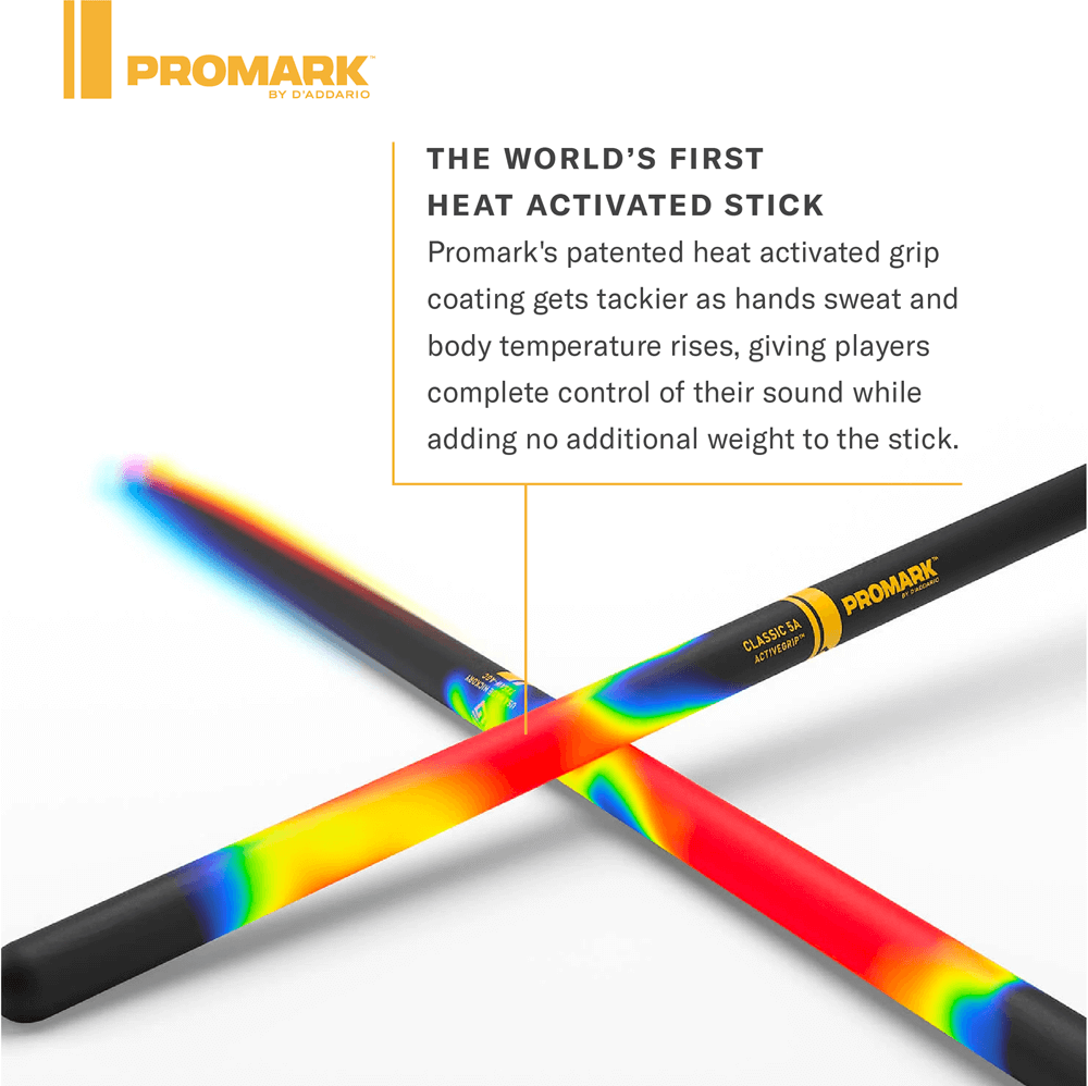 Pro Mark R5abag Rebound 5ab Activegrip Hickory Drumstick, Acorn Wood Tip - Baquetas para batería - Variation 4
